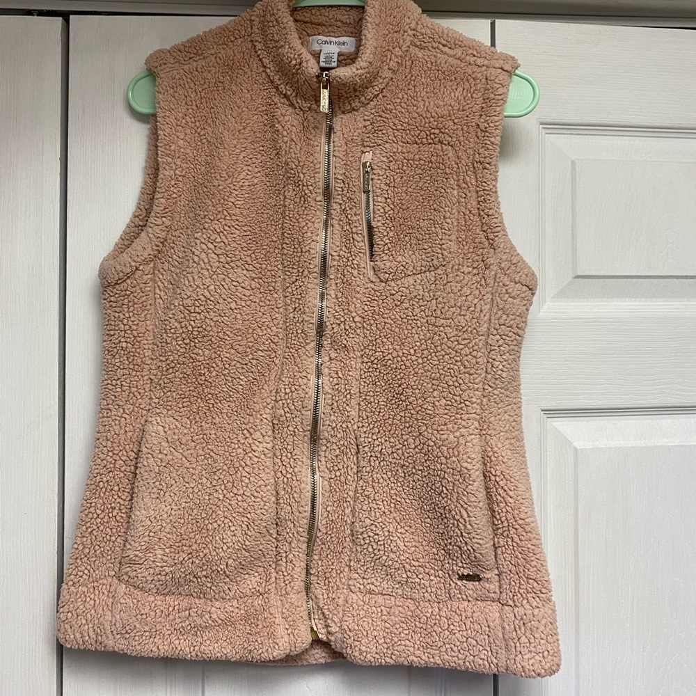 Women’s Fur Calvin Klein Vest, Size XS(runs big)